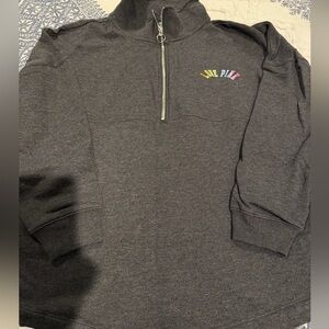 Victorias Secret PINK Gray Quarter-Zip Sweatshirt